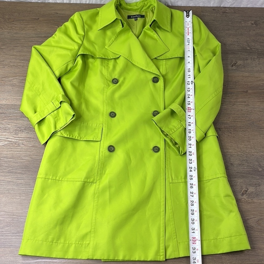 Even Picone Women’s Spring Lime Button Up Jacket, size Large - Picture 8 of 12